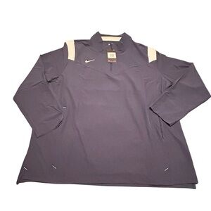 Nike Men’s Lightweight Long Sleeve 1/4 Zip Jacket Navy/White NWT